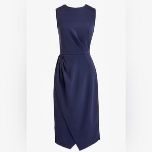 J. Crew Asymmetrical Sheath Dress in navy